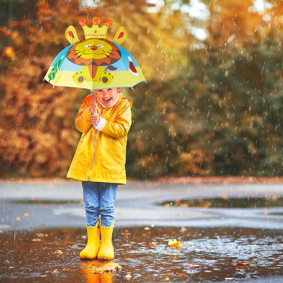 Kinderregenschirm mit 3D Motiv