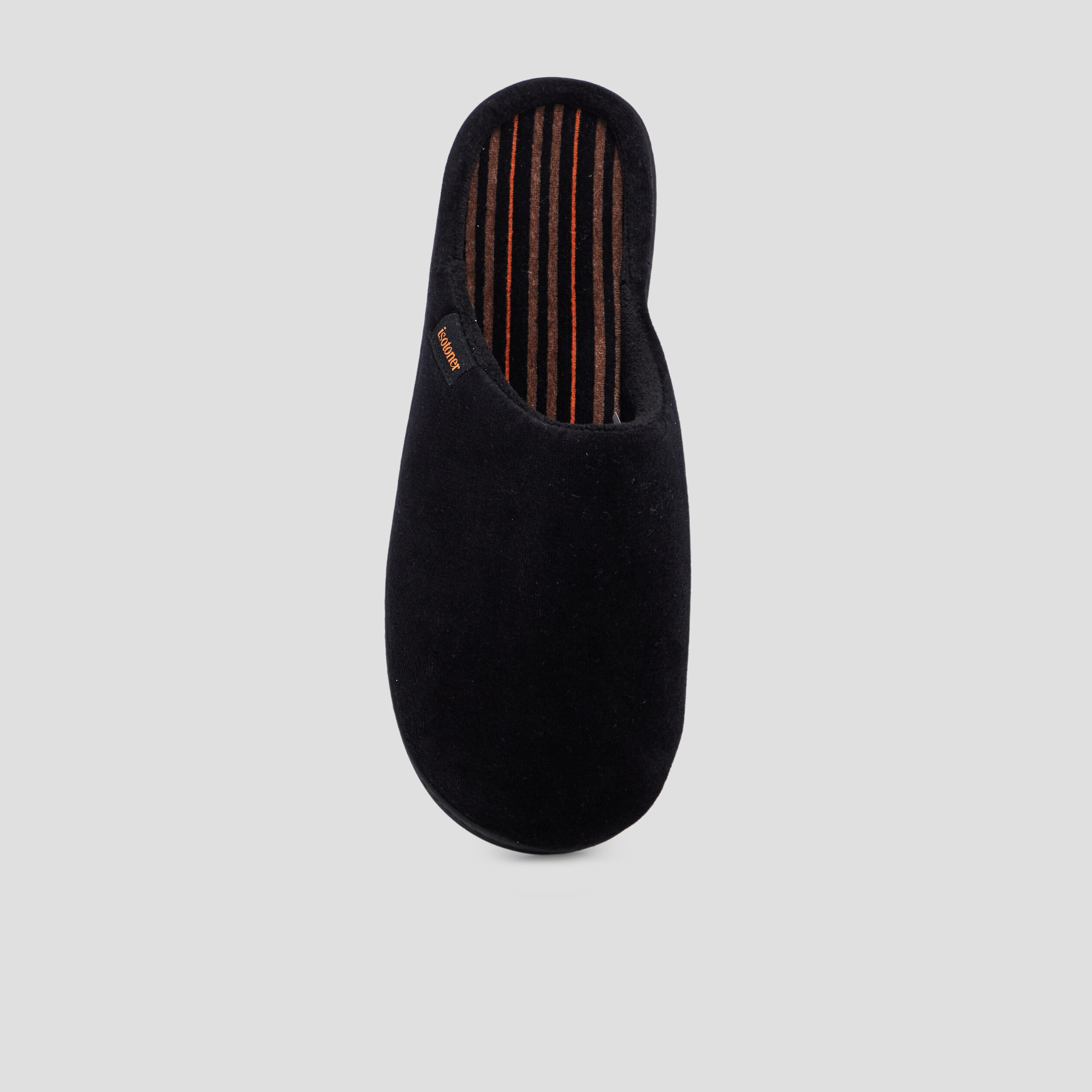 Chaussons mules Isotoner noir homme | La Halle