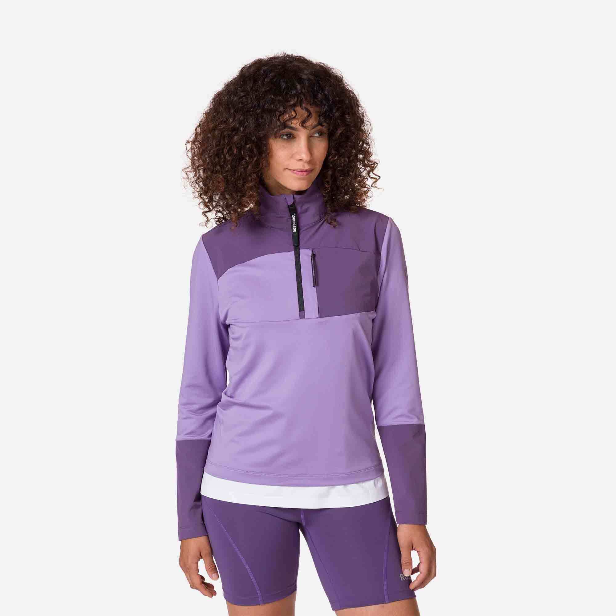 Couche intermédiaire semi-zippé femme