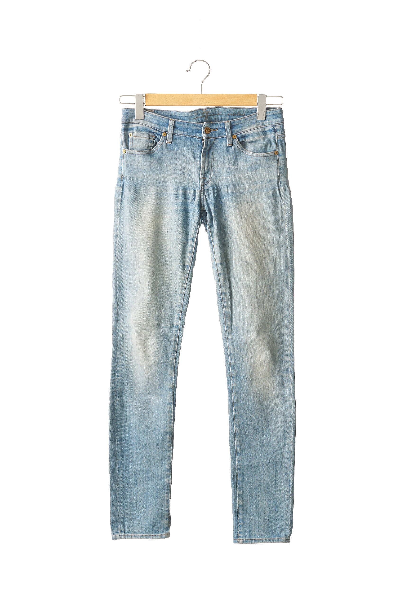7 For All Mankind Jeans Coupe Slim Femme couleur bleu