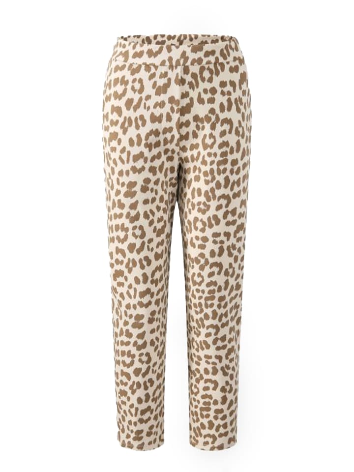 SASSYCLASSY Jersey Chino in Leo-Print in Hellbeige I Offwhite günstig kaufen