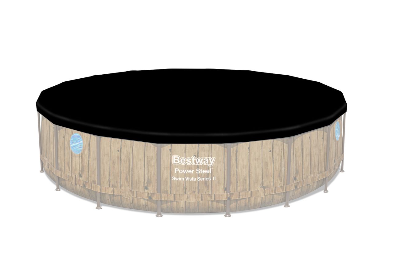 Bestway Power Steel™ Swim Vista Series™ Frame Pool Komplett-Set mit Filterpumpe, Holz-Optik