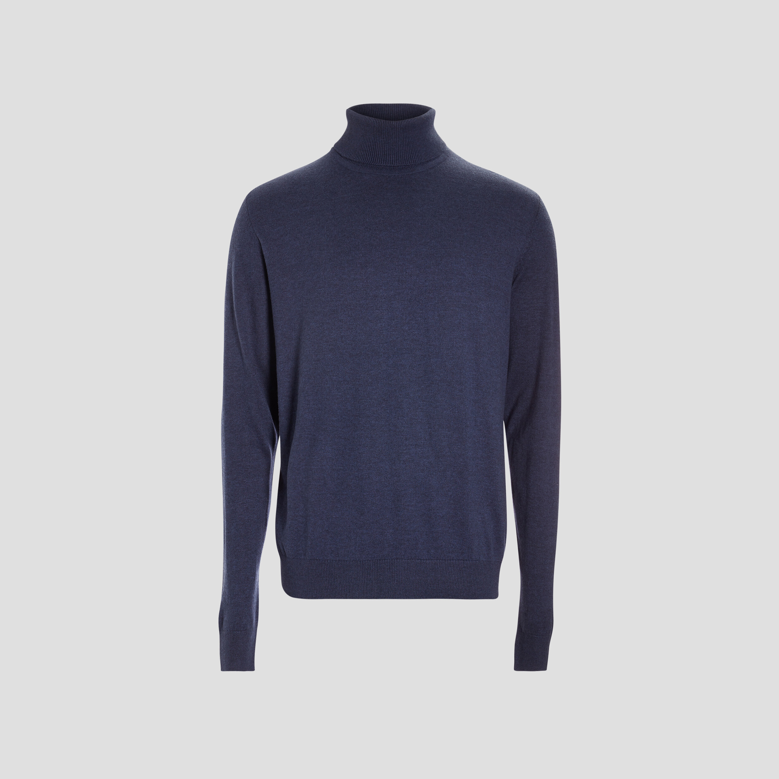 Pull avec col roulé bleu marine homme | La Halle
