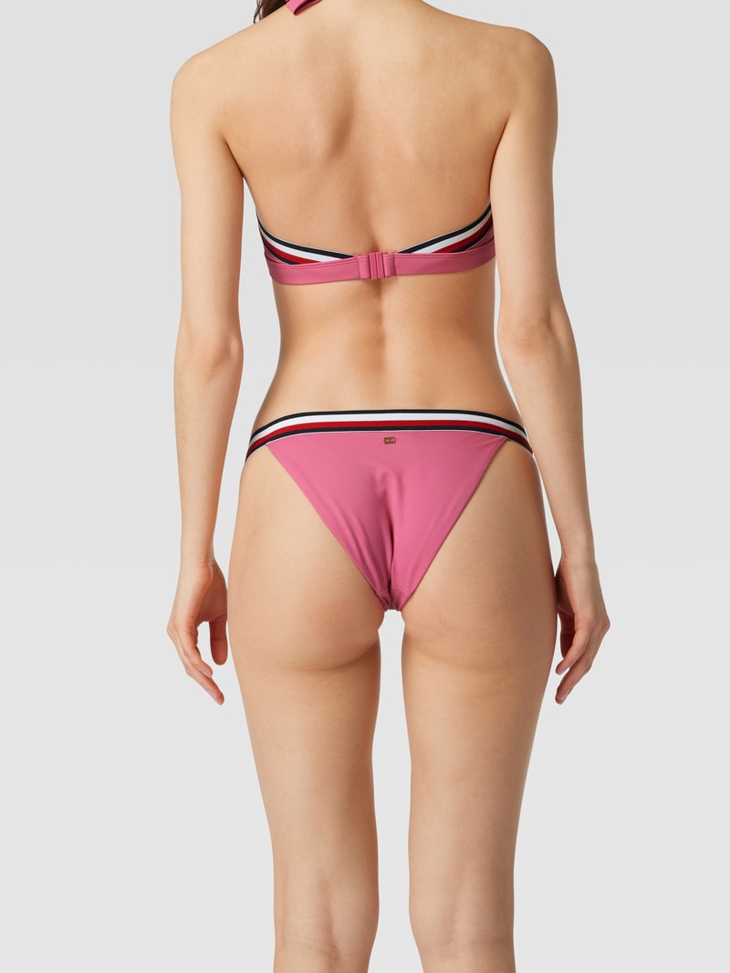 Bikini-Hose mit Label-Details in pink