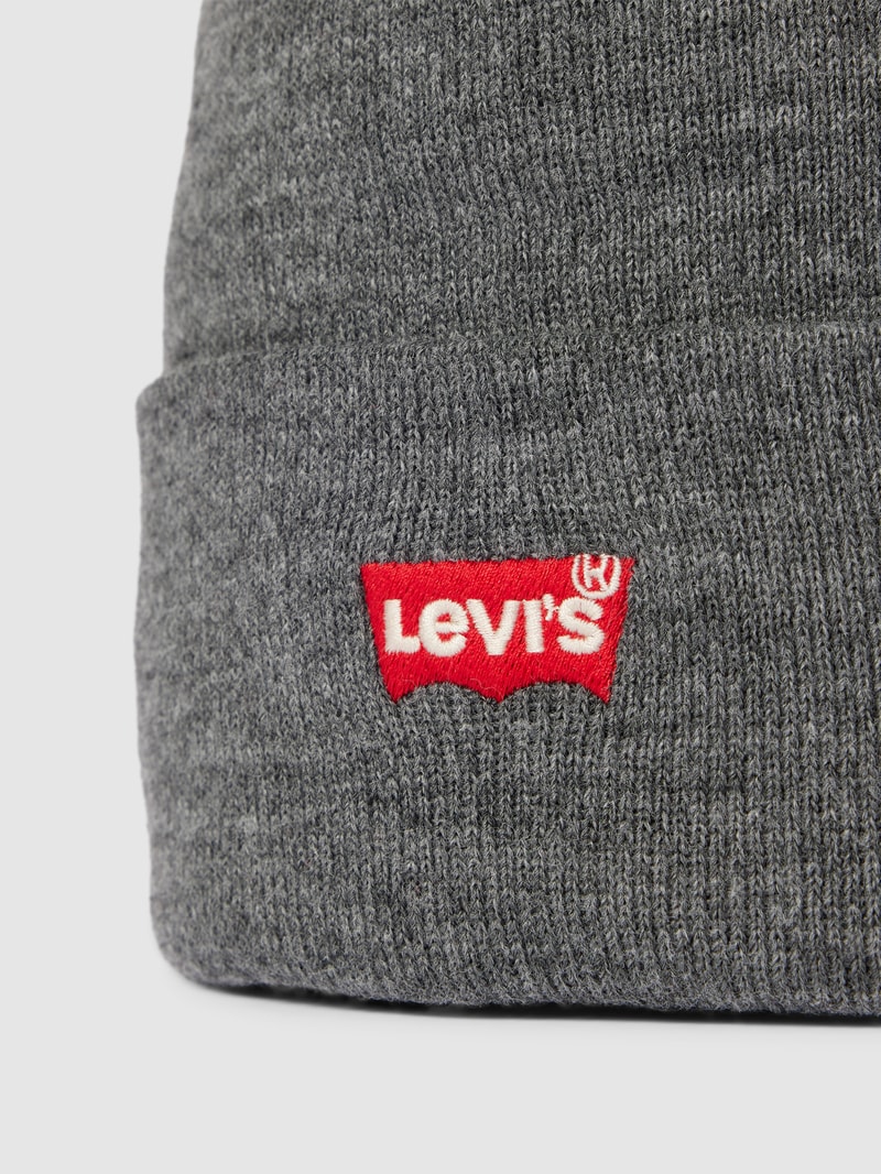 Mütze mit Logo-Stitching Modell 'RED BATWING' in mittelgrau meliert