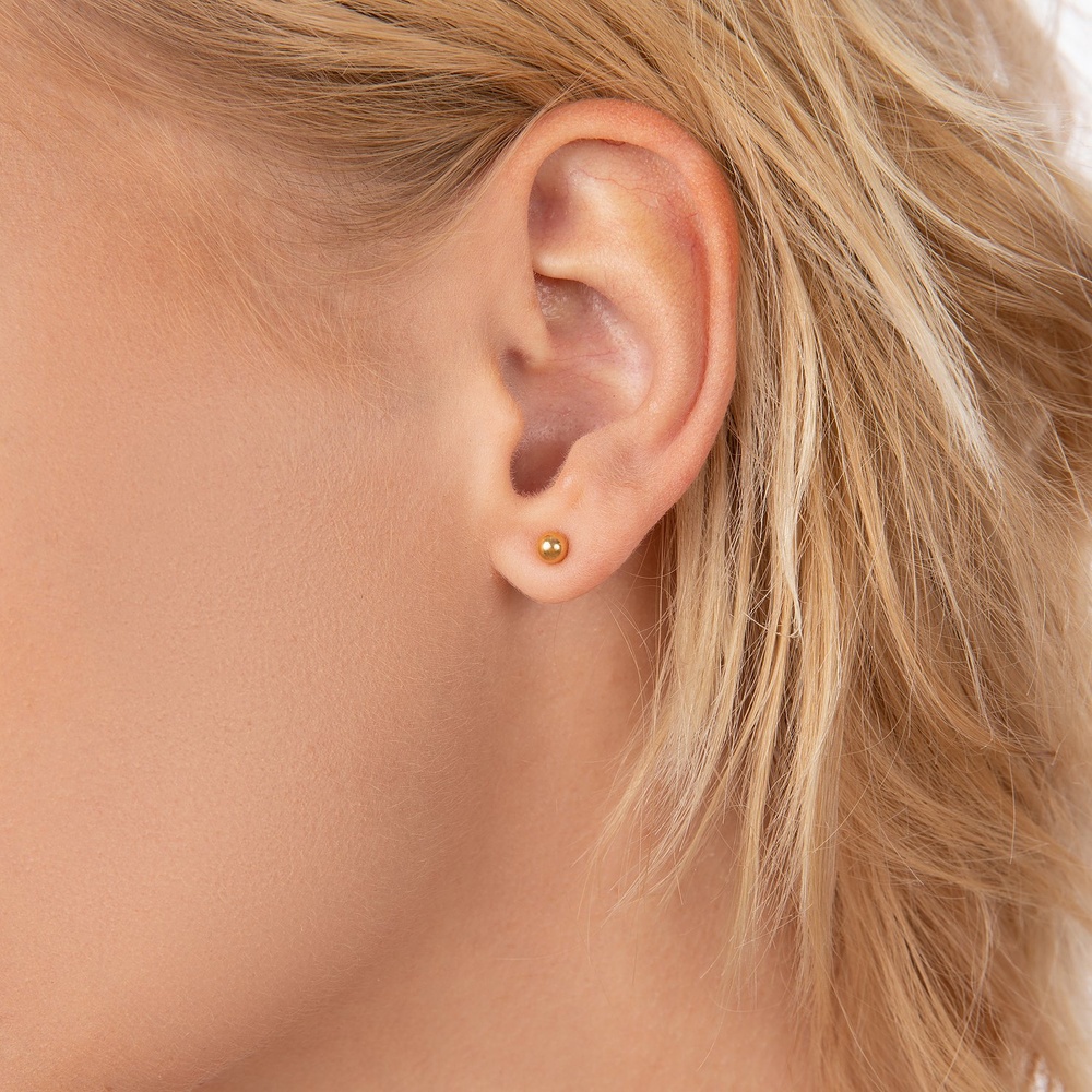 FAVS Boucles d'oreilles à fermoir à poussette Acier inoxydable Boucles d'oreilles