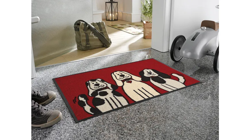 wash+dry Fußmatte Three Dogs 50x75cm