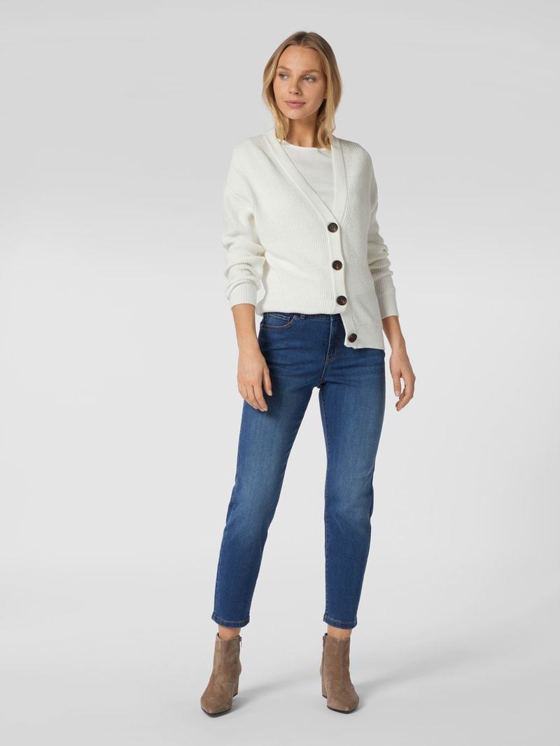 Stone Washed Skinny Fit Jeans in blau