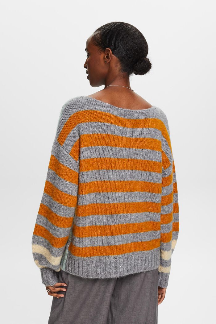 Gestreifter Pullover aus Wolle-Mohair-Mix