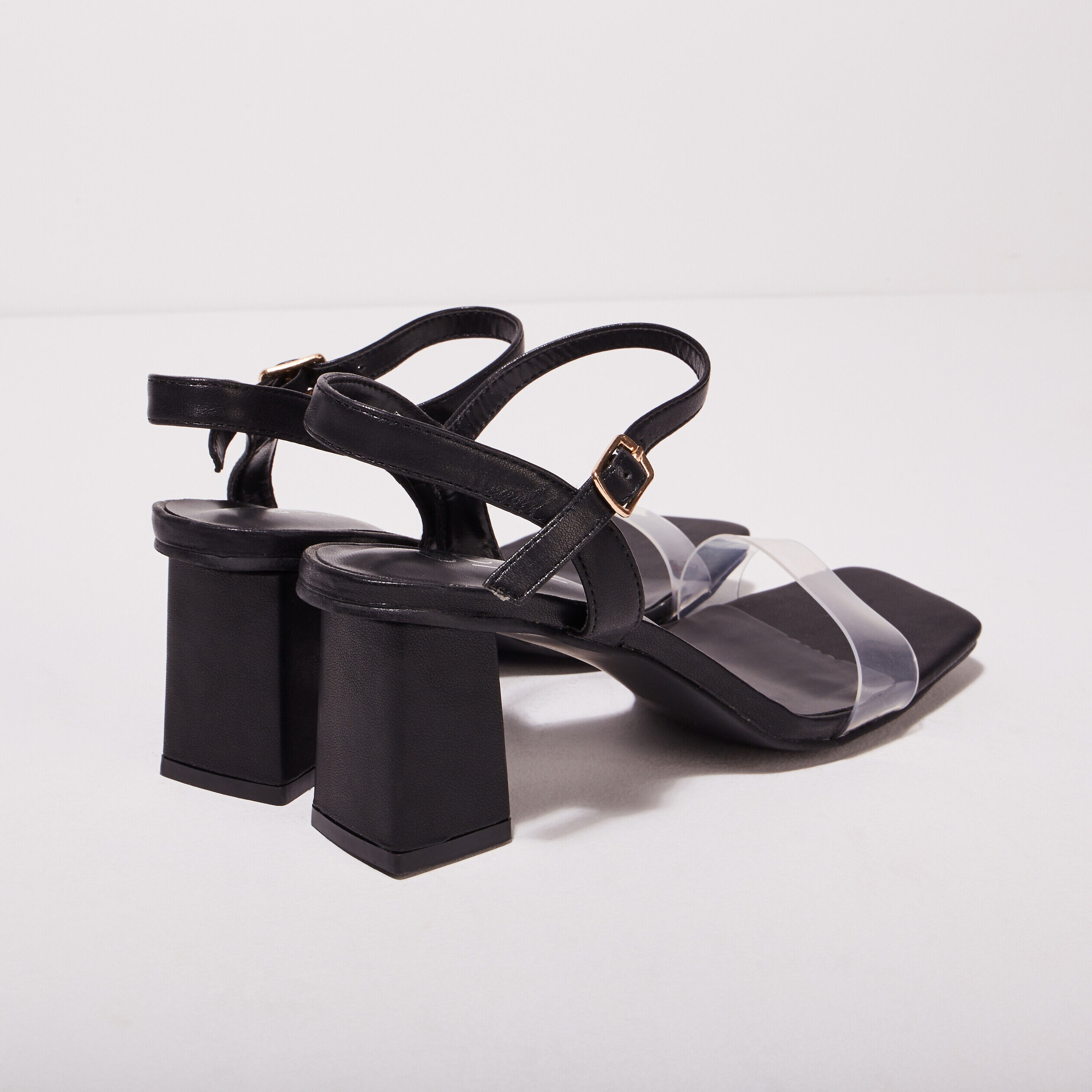 Sandales à talons décrochés noir femme | Cache Cache