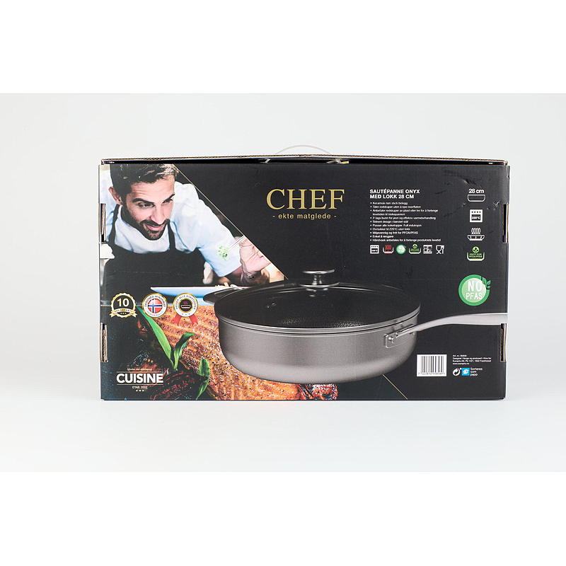 Cuisine Chef Sautepanne ø 28 cm m/lokk Onyx keramisk Cuisine