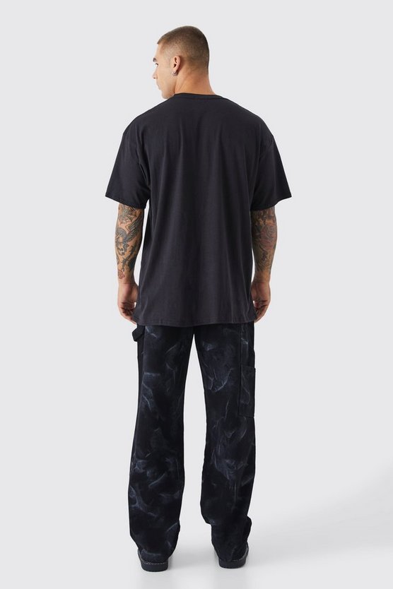 Lockere Hose mit Smoke-Waschung