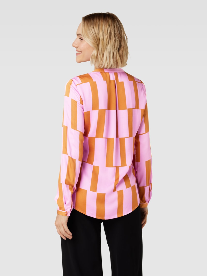 Bluse mit Allover-Muster Modell 'Schlupf' in rosa
