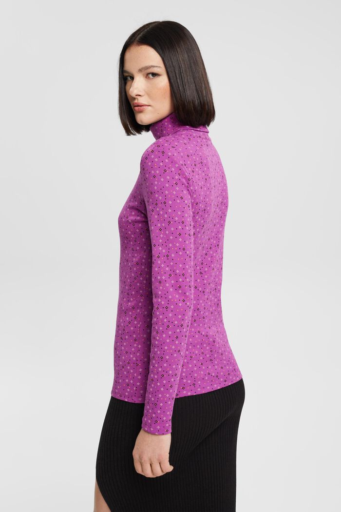 Longsleeve mit Muster, 100 % Baumwolle