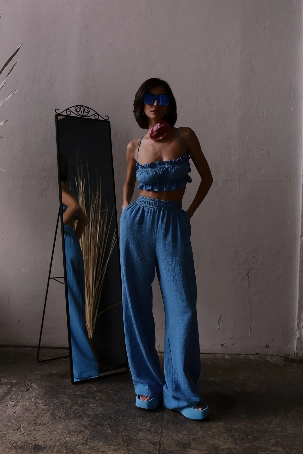 BOHEMAİ  Harvey Blue Musselin-Ernteset