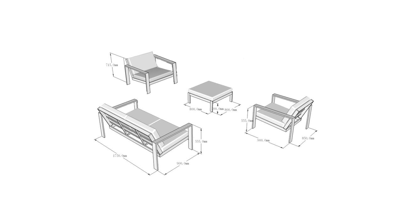 Home Deluxe Sitzgruppe Rio L