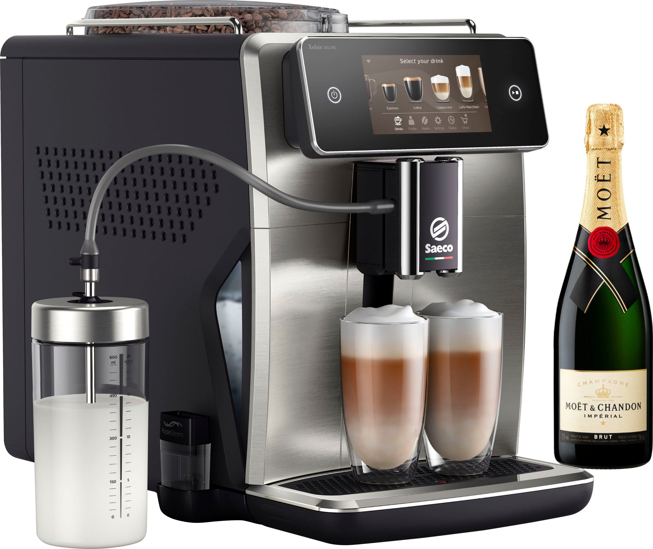 Saeco Kaffeevollautomat Xelsis Deluxe SM8785/00, für 22 Kaffeespezialitäten, mit 8 Benutzerprofilen und 5