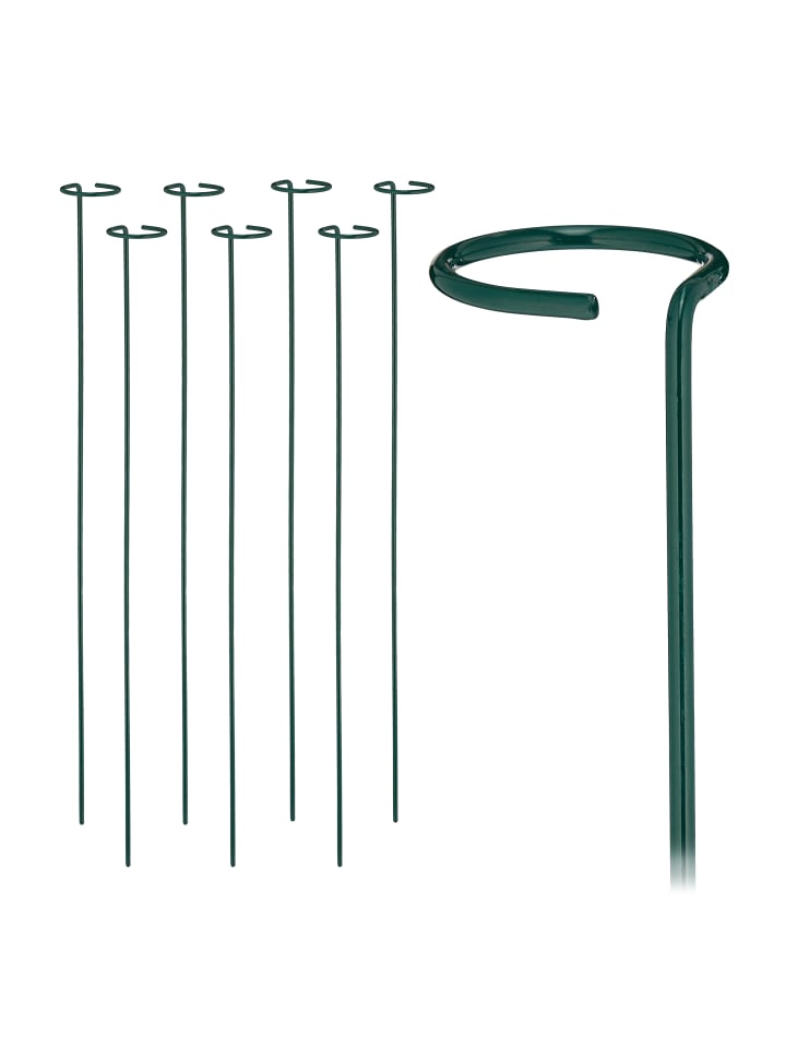 relaxdays 8 x Pflanzstäbe in Dunkelgrün - 80 cm günstig kaufen onesize