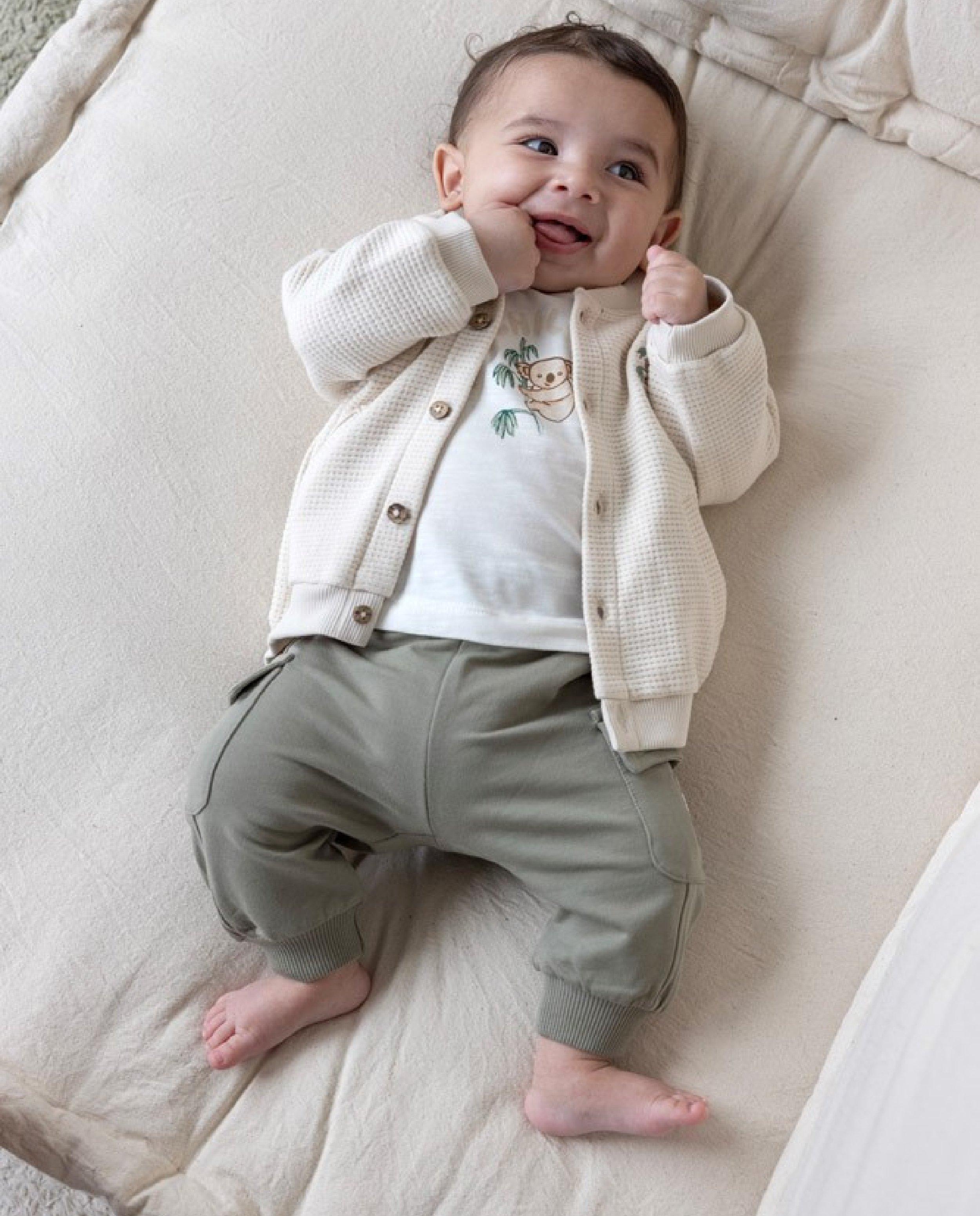 Feetje Joggers oldalsó zsebekkel khaki