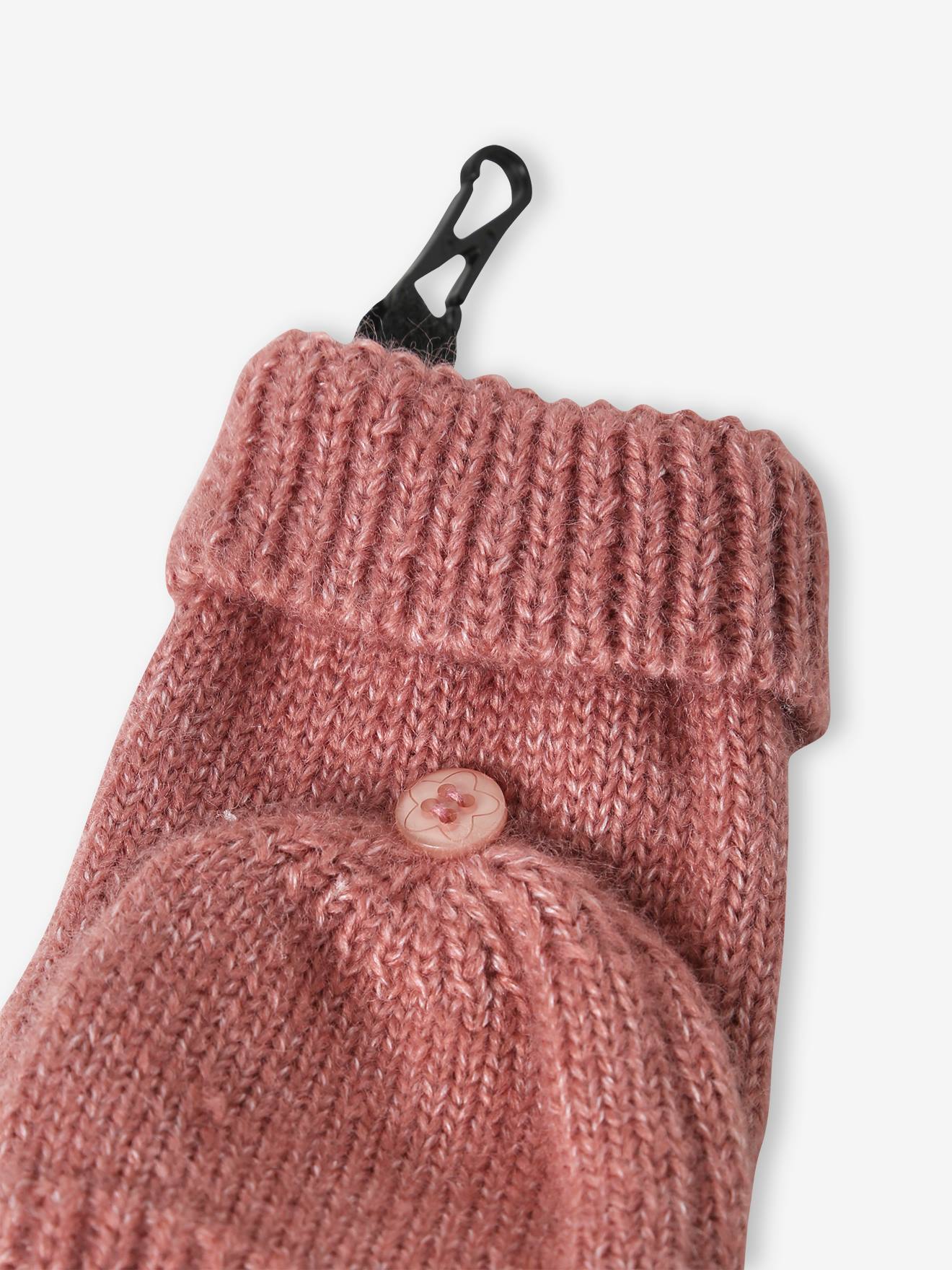 Vertbaudet Mädchen Set: Mütze, Schal & Handschuhe - altrosa