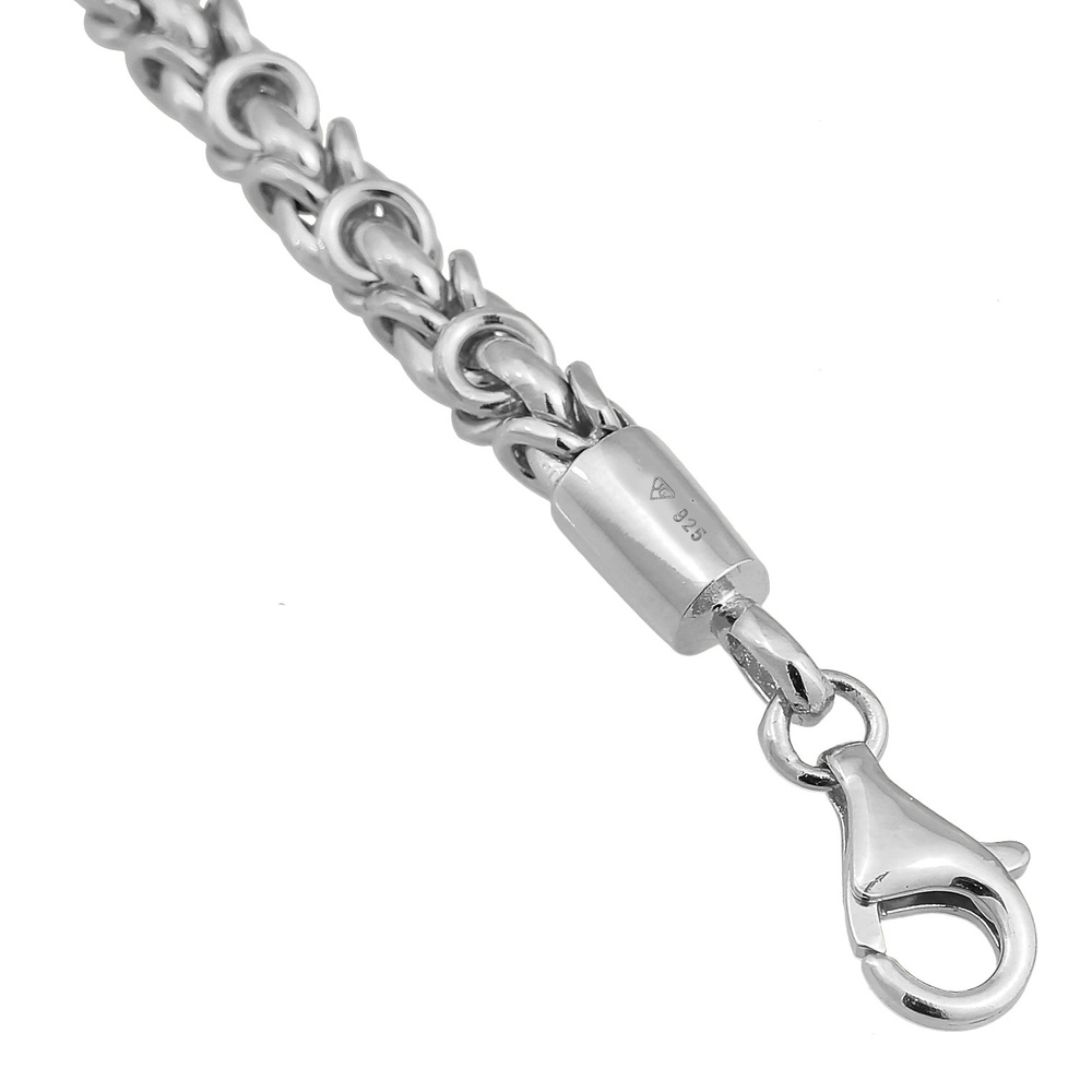 KUZZOI KUZZOI Bracelet Maillons hommes de base Massif en argent sterling 925 Bracelet