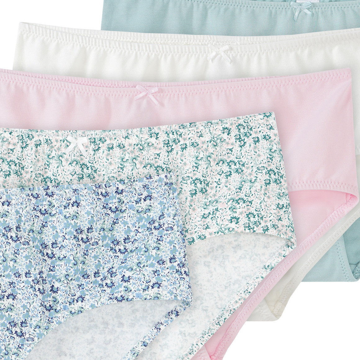 5 Damen Pantys in verschiedenen Dessins
