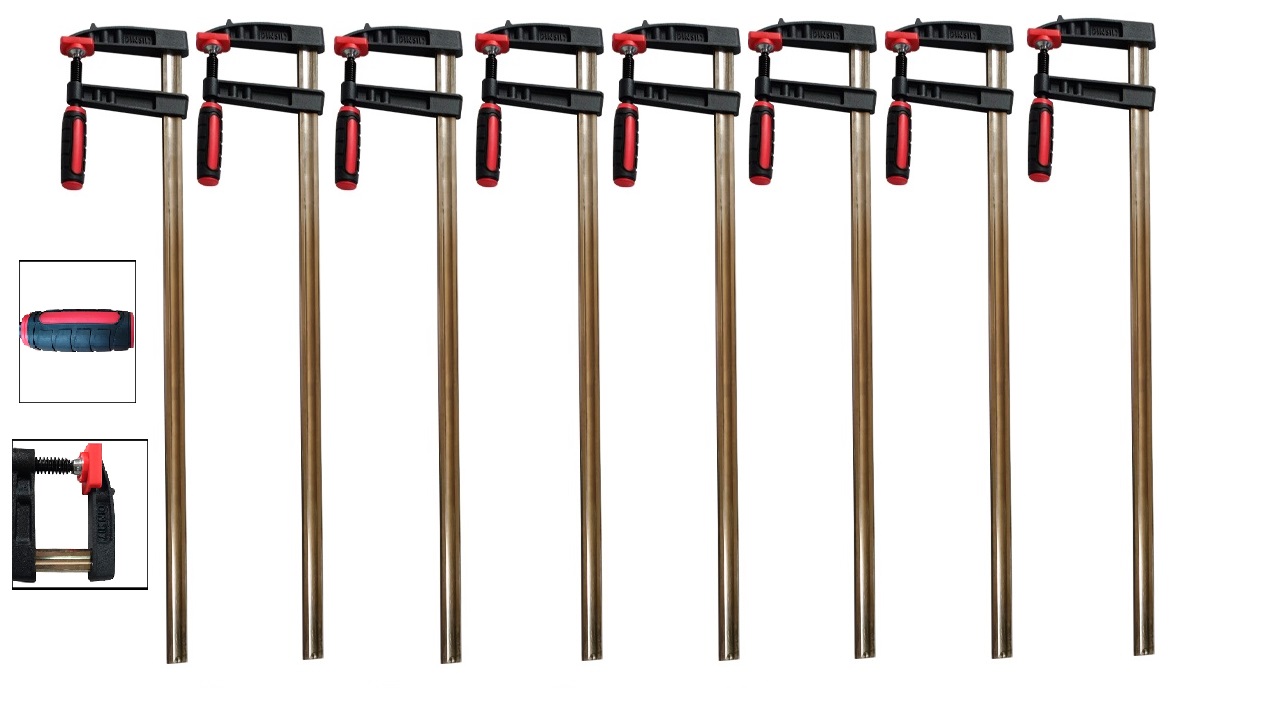 Vago-Tools 8x Profi Schraubzwinge 200x50 mm Zwinge Leimzwinge Klemmzwinge Temperguß