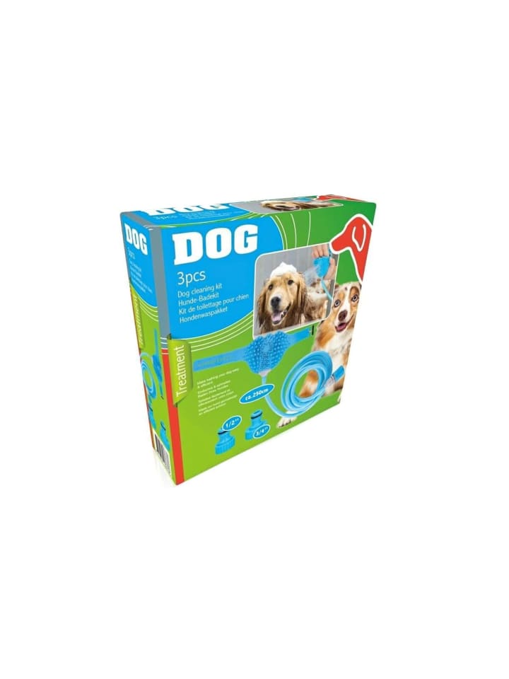 COFI 1453 Duschkopf für Hunde mit Silikonhandschuh Sprühkopf Brause in Blau günstig kaufen onesize