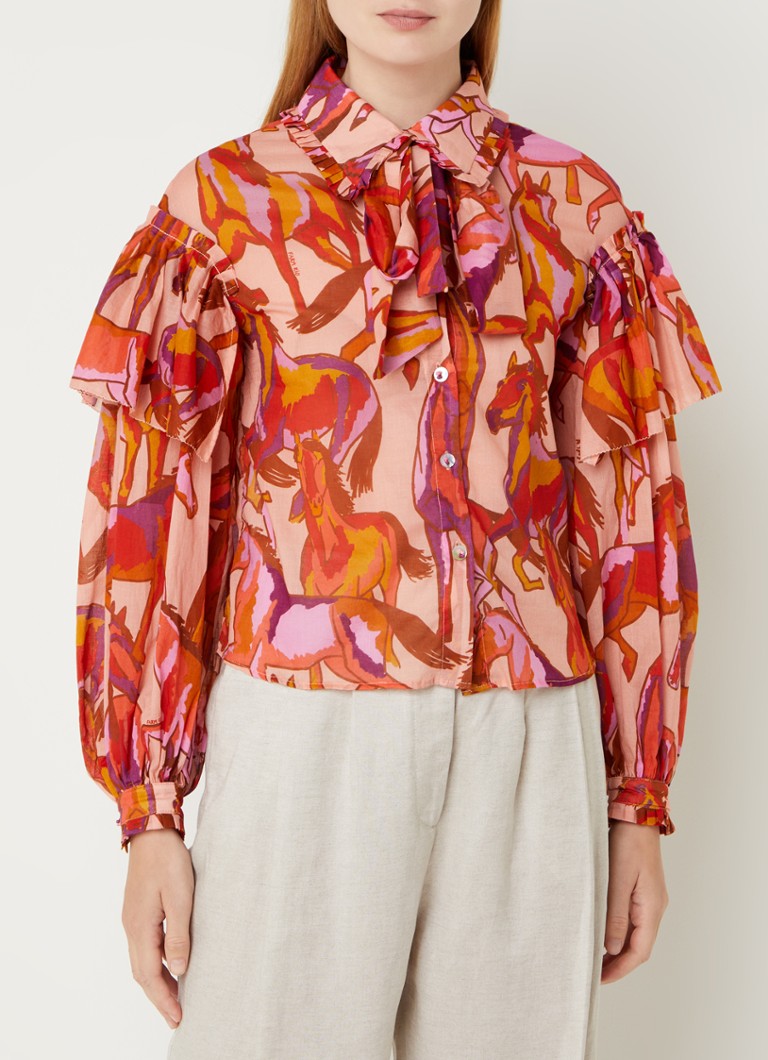Farm Rio  Blouse met print en volant