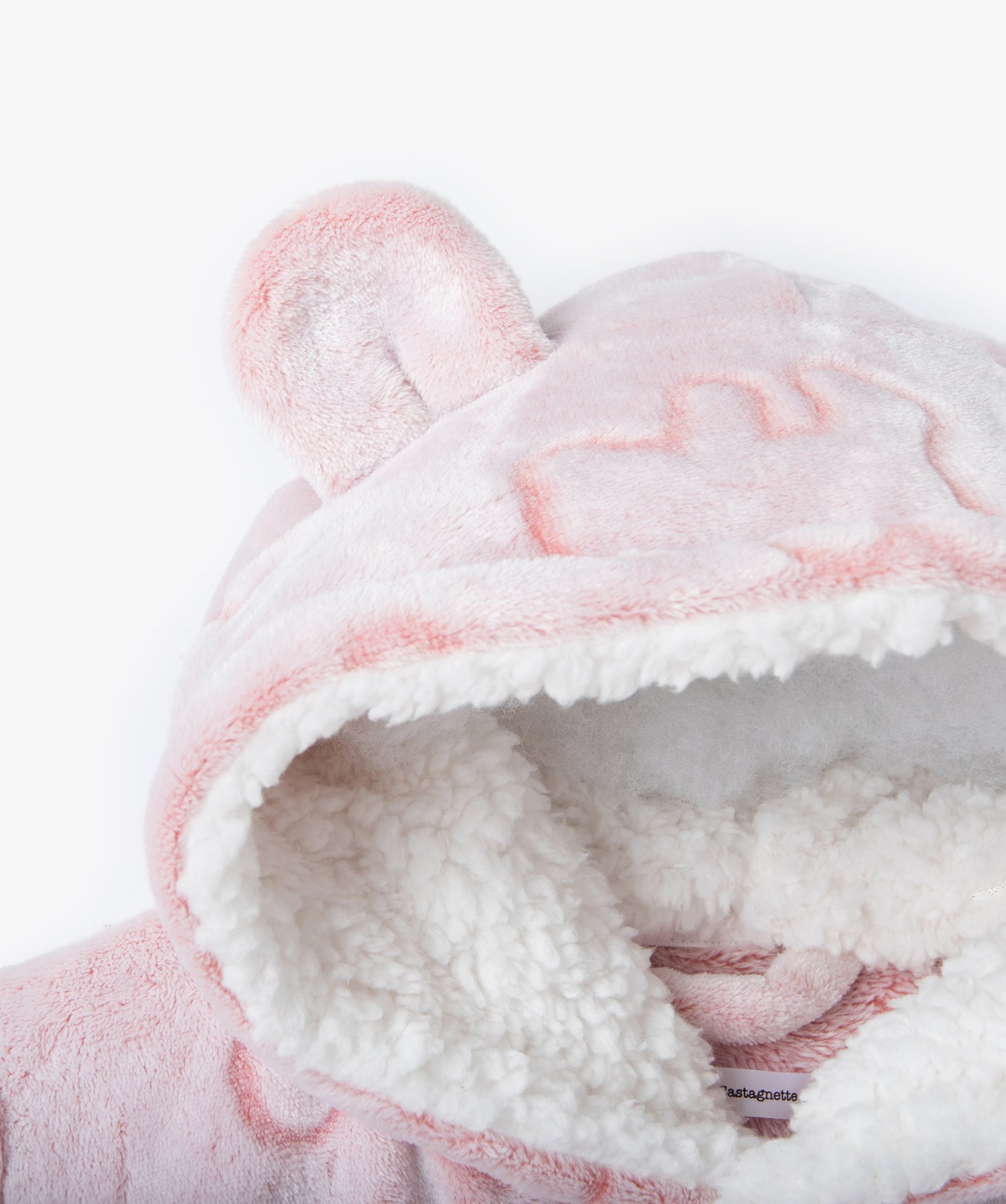 Robe de chambre fille à motifs avec capuche animée - LuluC... rose | GEMO