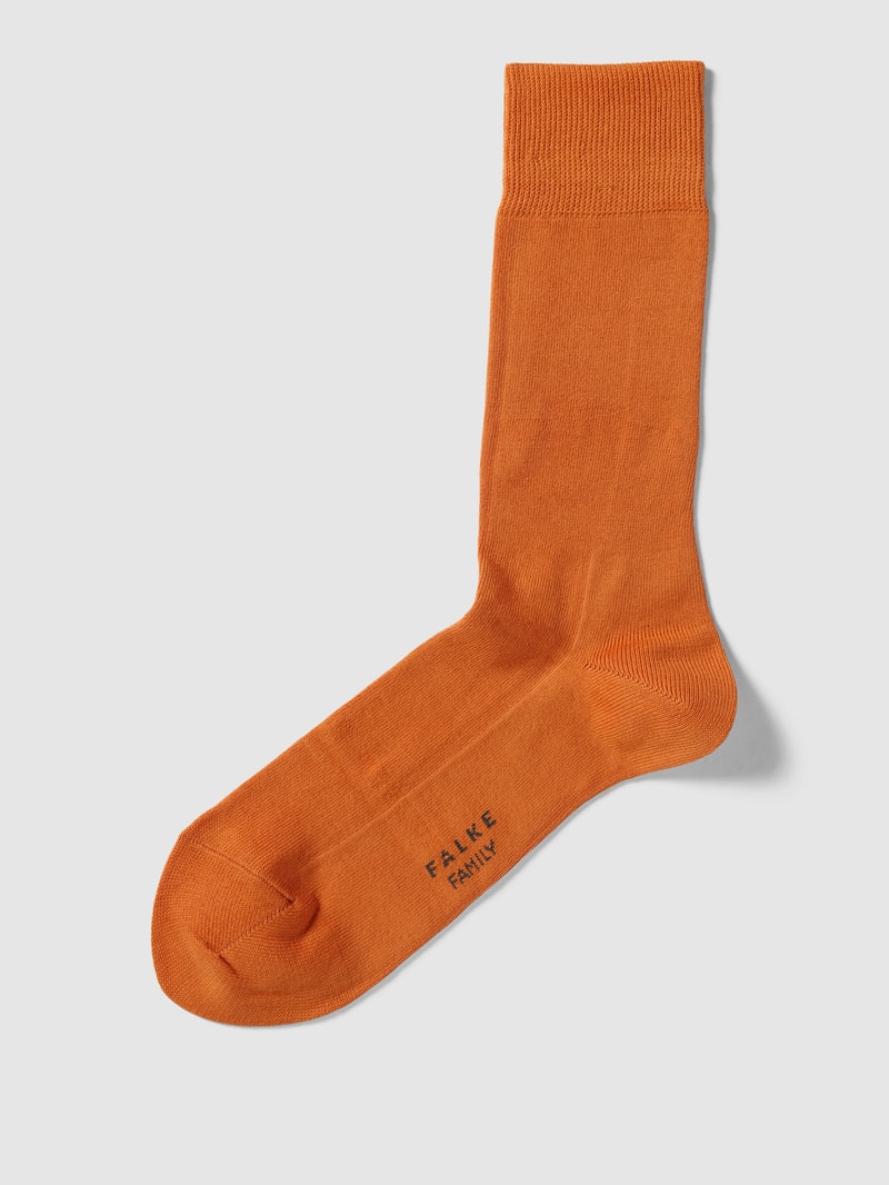 Socken mit Label-Print in terrakotta