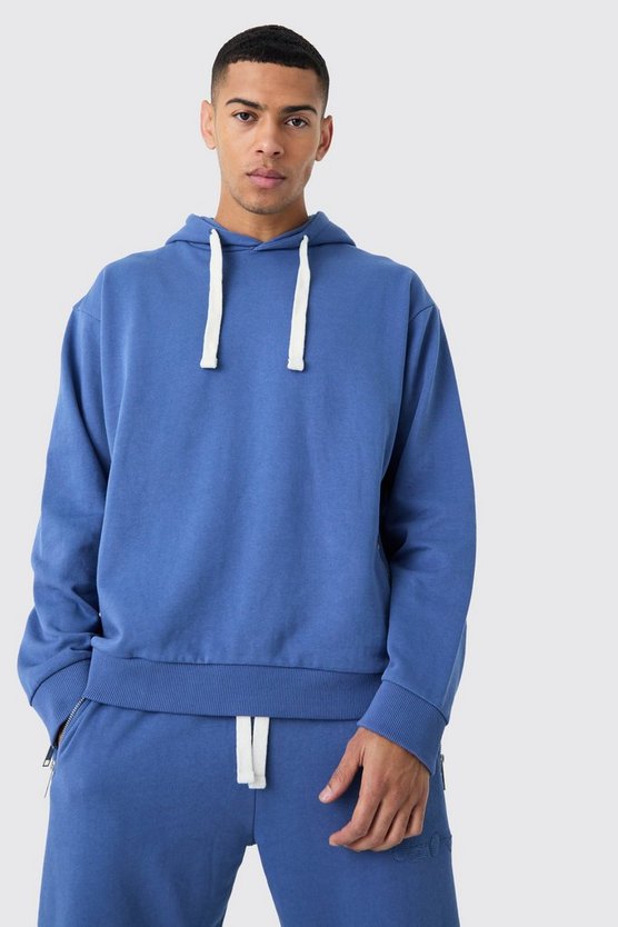 Oversize Hoodie mit gerippter Applikation