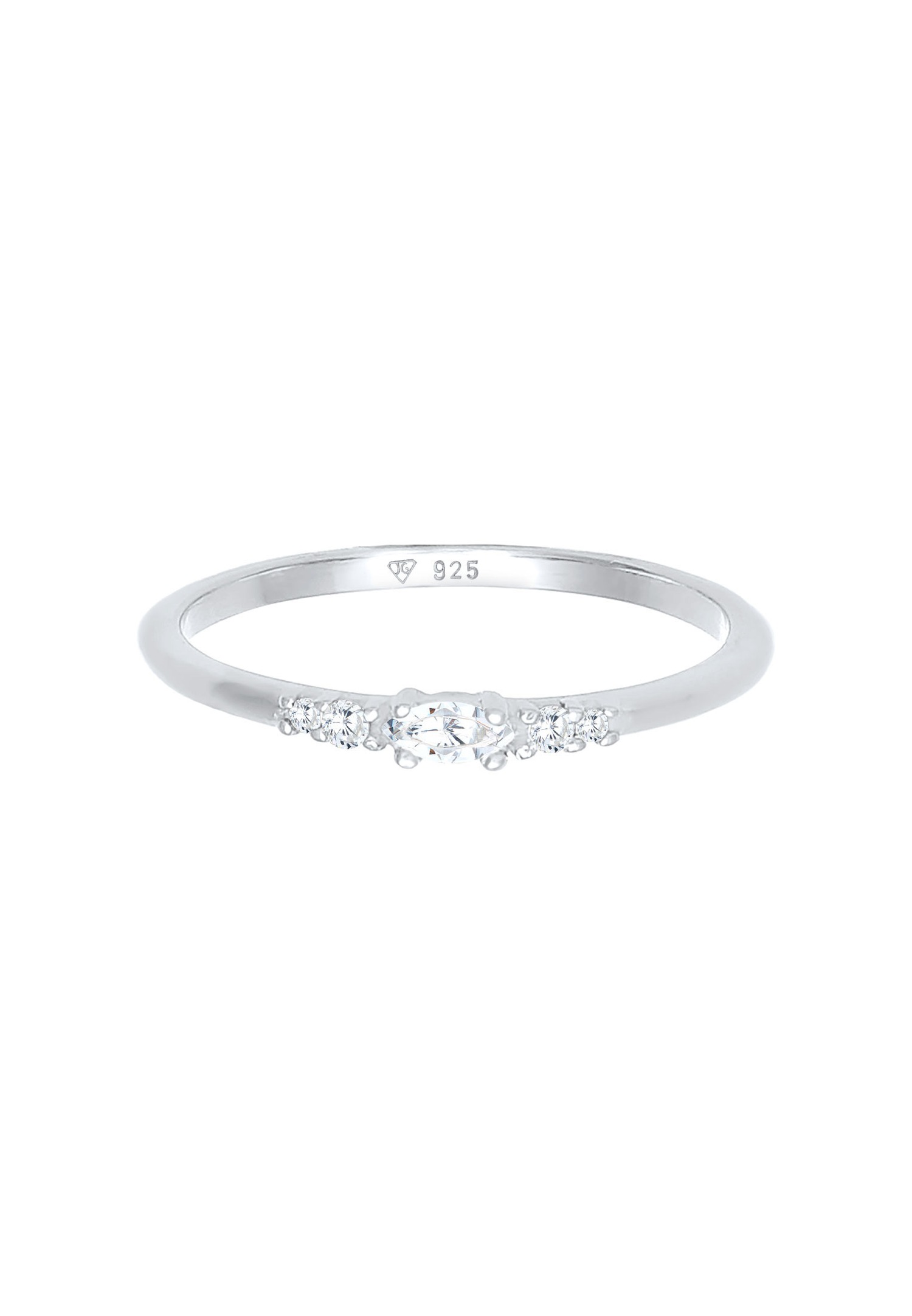 Elli elegantni ženski zaručnički prsten Marquise s kristalima kubnog cirkonija od 925 sterling srebra