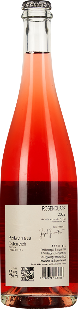 Braunstein Pet Nat Rosé Rosenquarz 2022