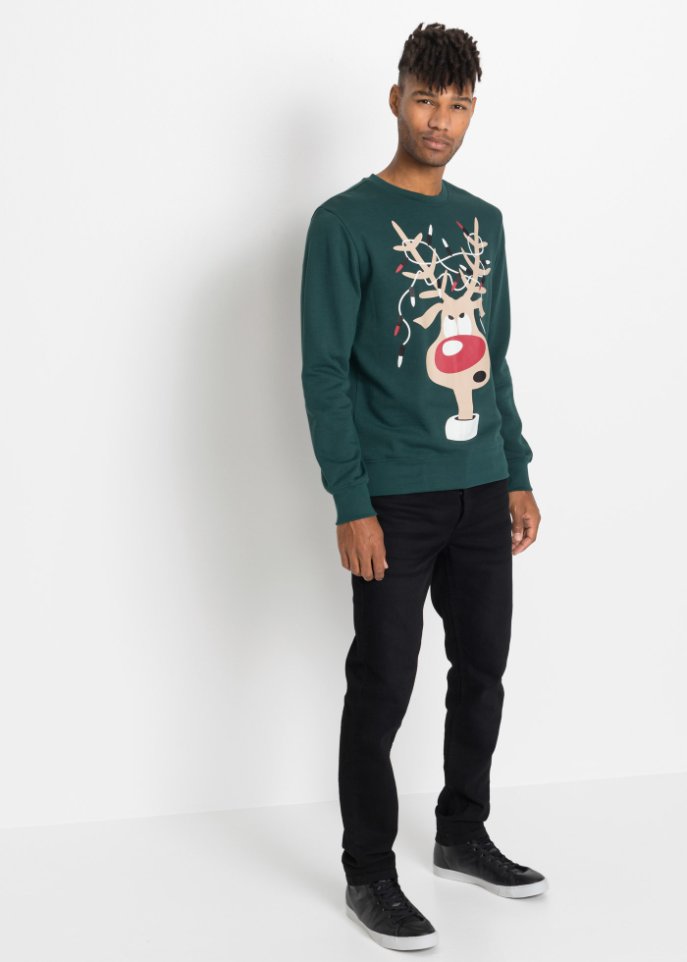 Sweatshirt mit recyceltem Polyester mit Weihnachtsmotiv