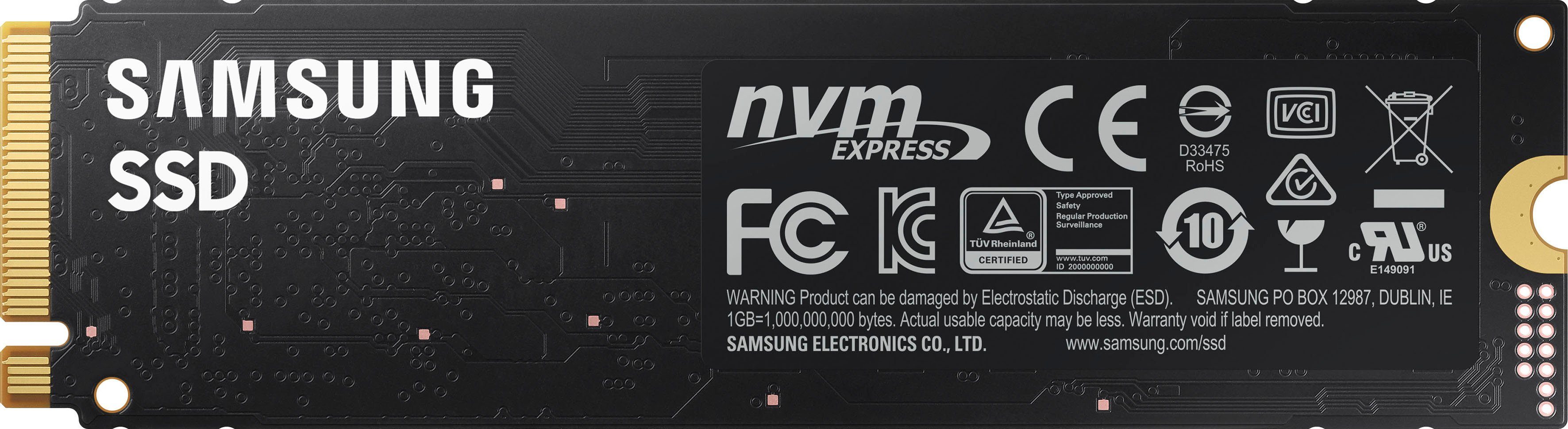 Samsung SSD 980 interne SSD (500 GB) 3100 MB/S Lesegeschwindigkeit, 2600 MB/S Schreibgeschwindigkeit, NVMe