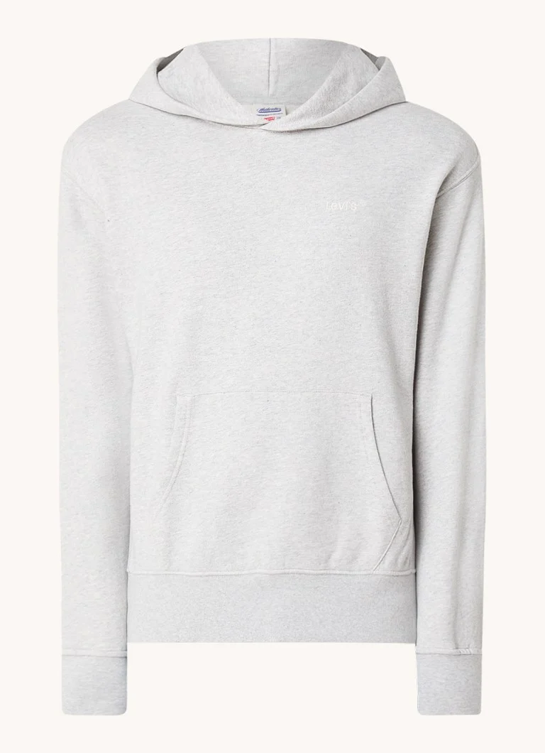 Felpa con cappuccio Levi's con logo ricamato e motivo mélange