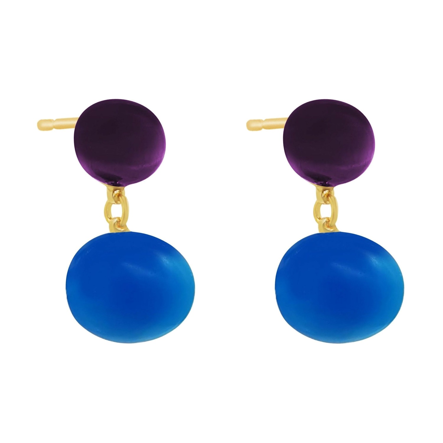 Ohrhänger 'Ametyhst und Chalcedon'