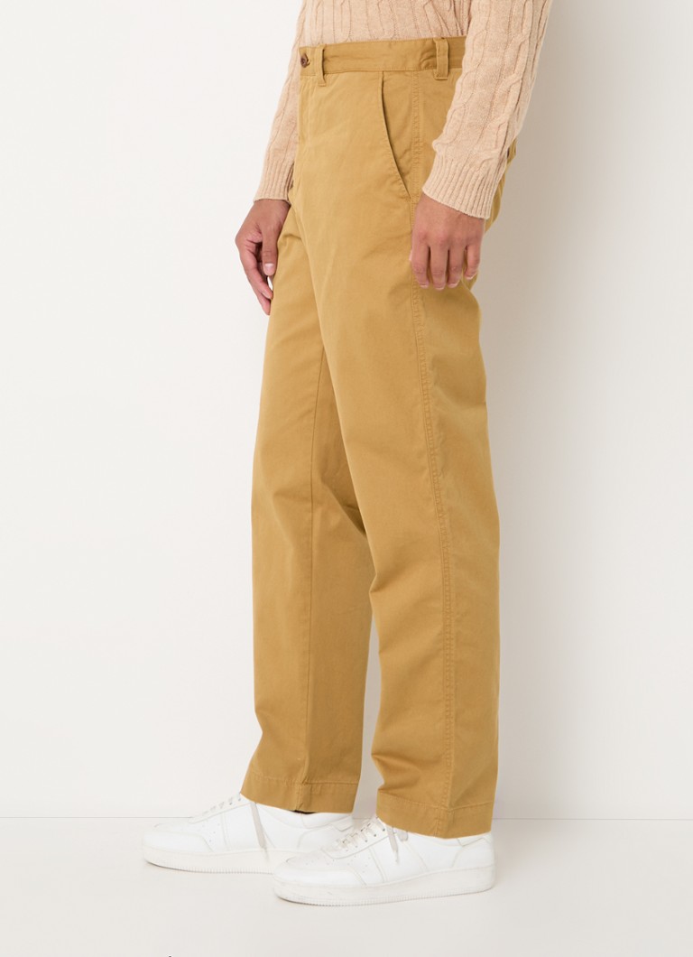Pantaloni chino Gant slim fit cu margini laterale