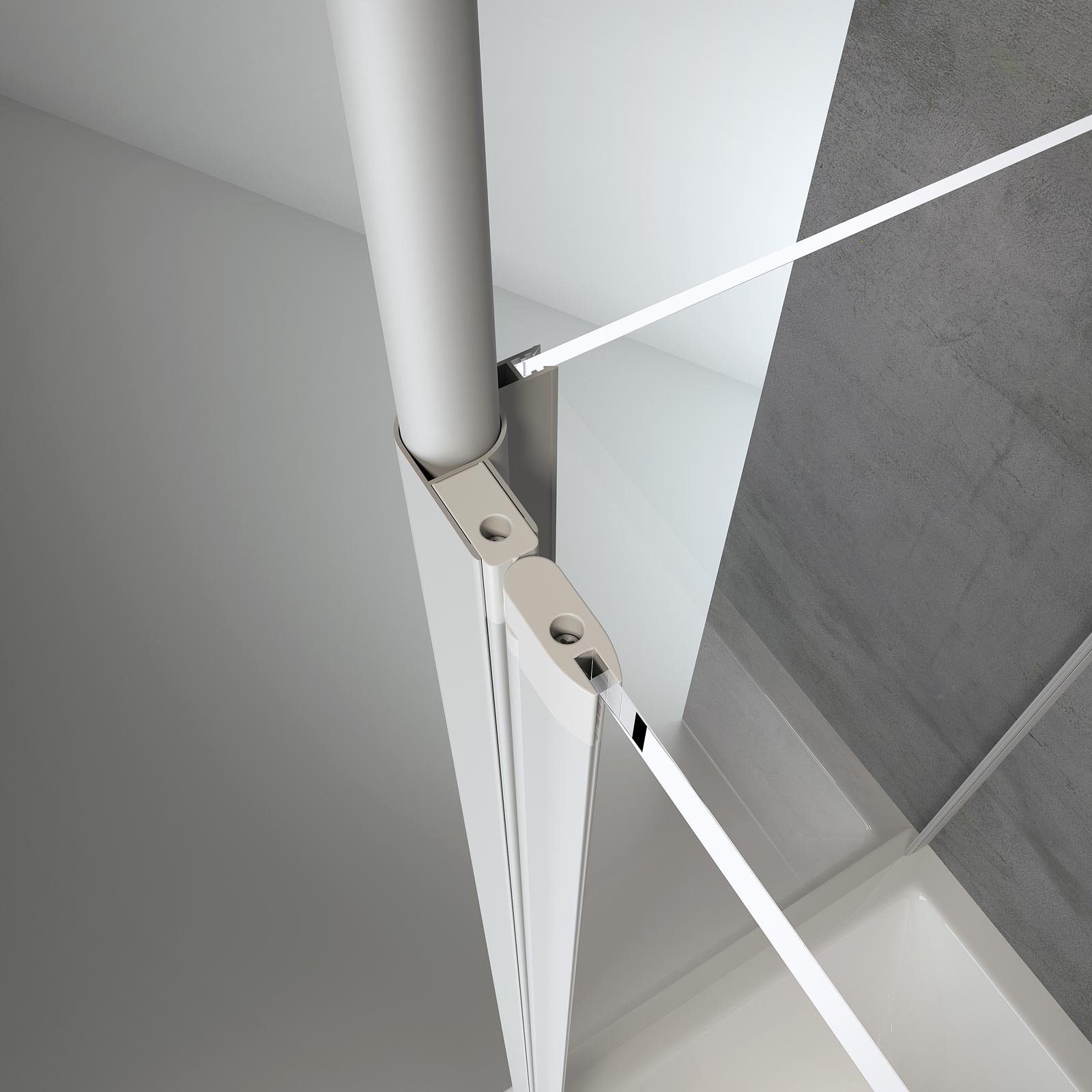 Schulte Badewannenaufsatz Komfort, 5 mm Sicherheitsglas, BxH: 114 x 140 cm, 2-tlg. + Festelement