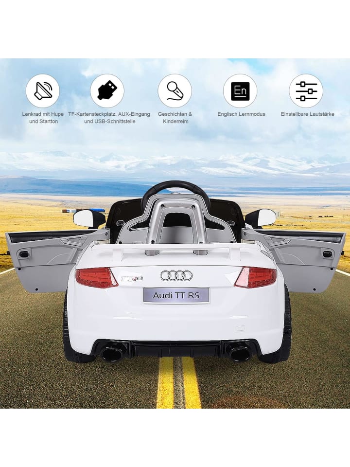 COSTWAY 12V Audi Elektroauto von 3-8 Jahren in Weiß günstig kaufen 105 cm