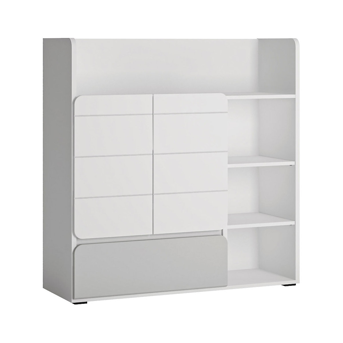 Bücherregal Regalschrank Albi 114x41x117cm grifflos 2-türig