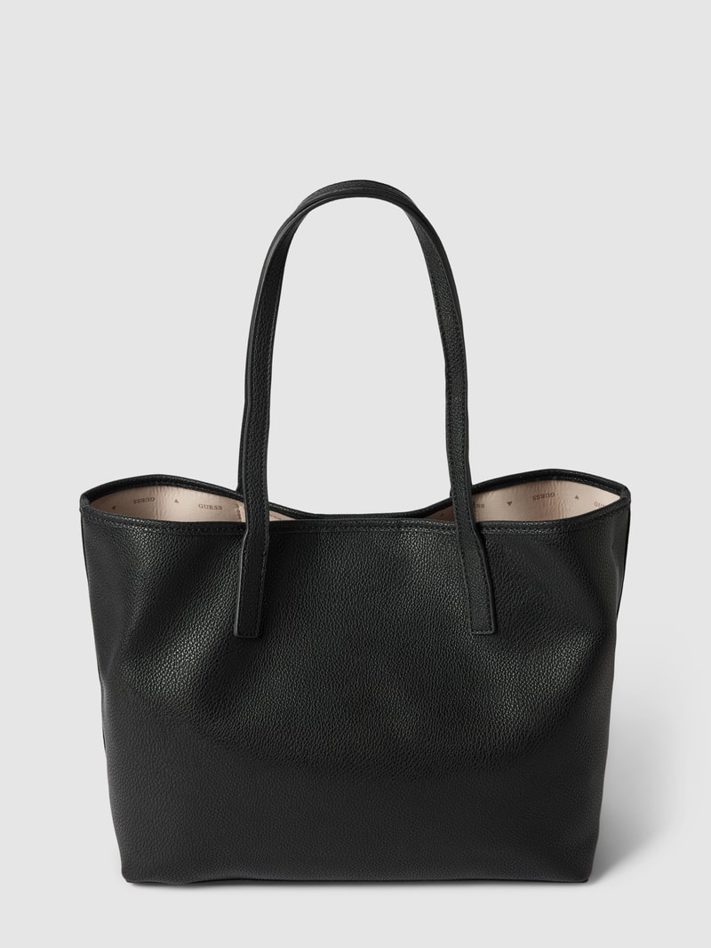 Handtasche mit Label-Applikation Modell 'VIKKY' in black