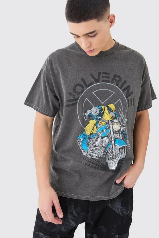 Oversize T-Shirt mit lizenziertem X Men Wollprint Print