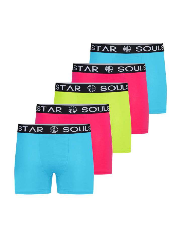 SOULSTAR Boxershorts - MUBOXER5 in Turq_Pink_Lime günstig kaufen