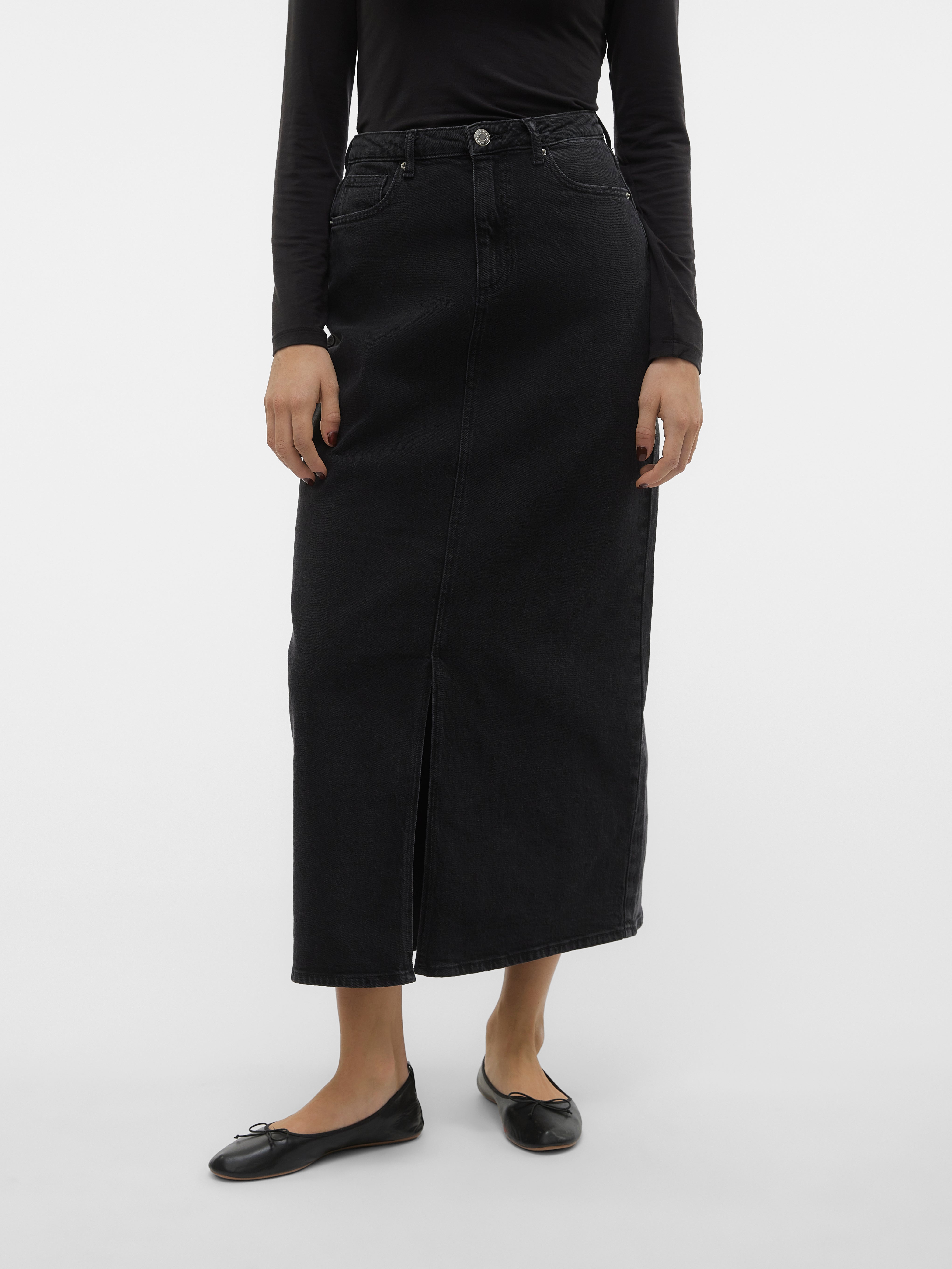 VMTESSA Hohe Taille Langer Rock