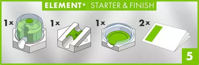 GraviTrax POWER Element Starter & Finish - Kugelbahn-Erweiterung für Kinder ab 8 Jahren