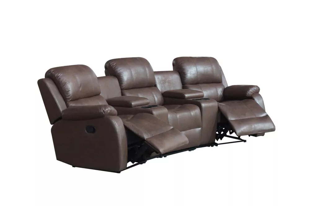 Happy Home Happy Home Home-Cinema 3-Sitzer Polstergarnitur braun
