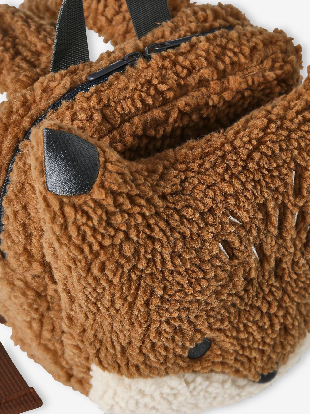 Vertbaudet Kinder Rucksack aus Teddyfleece, Fuchs - rothaar