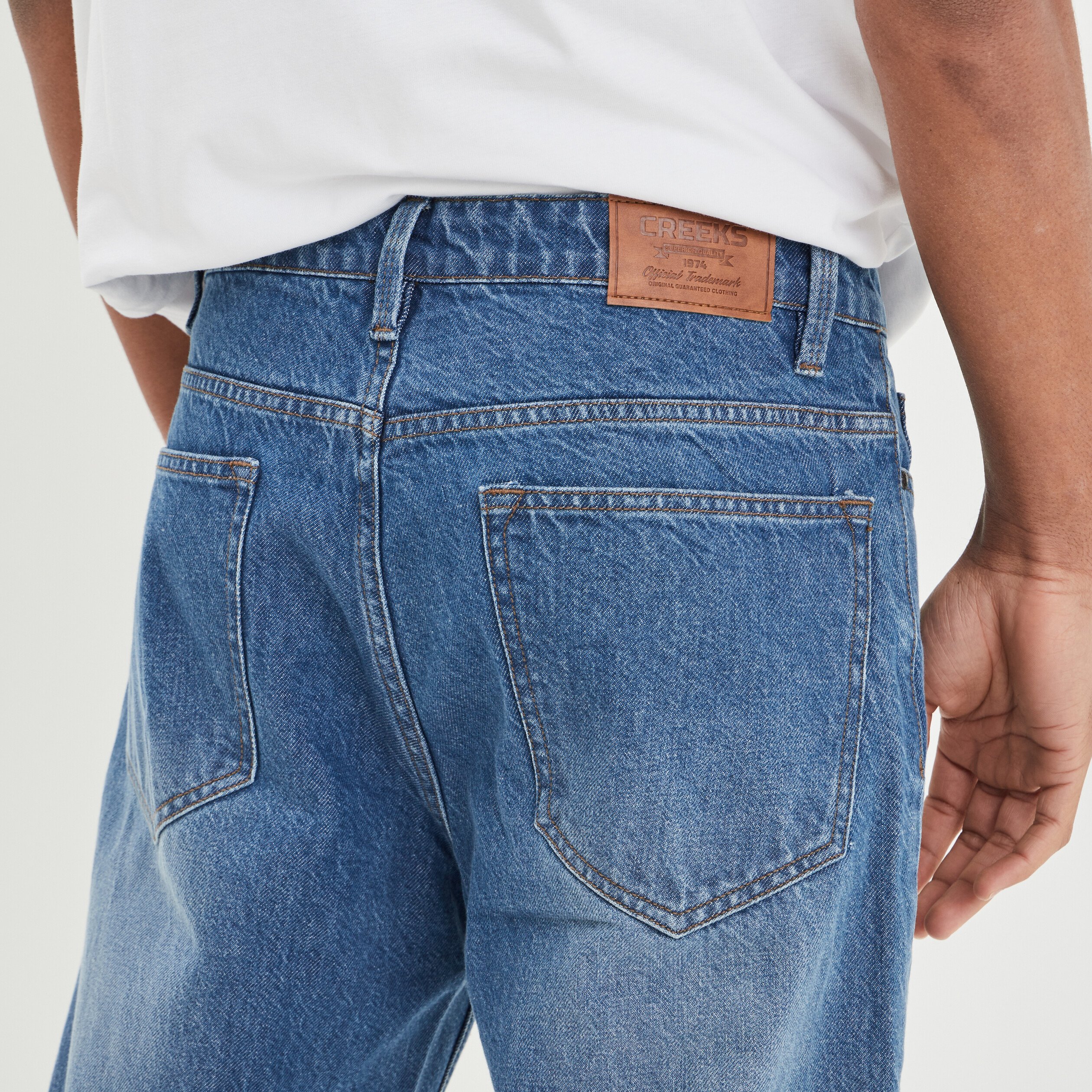 Jeans relaxed Creeks denim stone garçon | La Halle